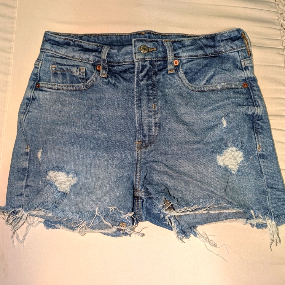 High Rise Distressed Women's Shorts
